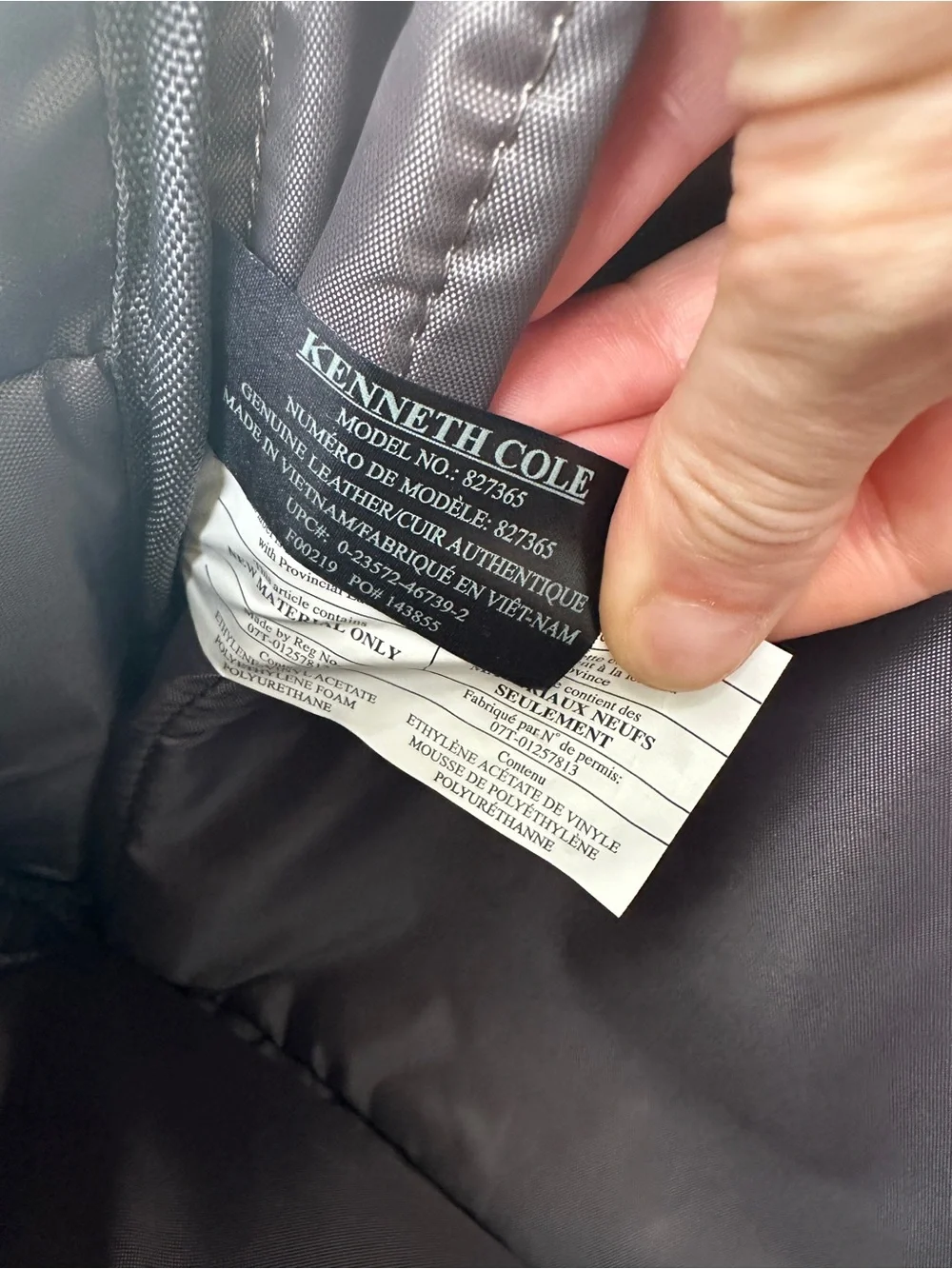 Kenneth Cole Classic Genuine Leather Briefcase Laptop Messenger Bag Black